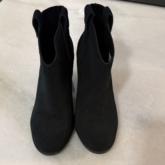 TOMS Black Suede Ankle Booties - Picture 2 of 6